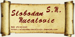 Slobodan Mučalović vizit kartica